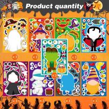 万圣节贴纸、万圣节工艺品、万圣节派对礼物、学生派对万圣节娱乐项目、防水变脸贴纸、学校用品、万圣节装饰贴纸[开学季] [万圣节]