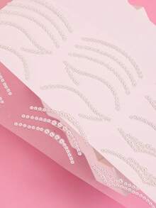 Eyeliner Kosmetik selbstklebender dekorativer Aufkleber, Glitzer, für Musikfestivals, Retro Stil künstlerisches Make-up, Glitzer Körperkunst, Accessoires, temporäre Tattoos. Gesichtsdekoration für Halloween, Augenwinkel Dekoration - Weiss - Übersicht 6