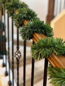 15 mètres Guirlande pour décorations de Noël - Décoration de fête verte douce non éclairée pour une utilisation intérieure ou extérieure - Verdure artificielle de haute qualité pour la maison et le jardin, ou décorations de mariage et de fête, décorations de Noël, décorations de sapin de Noël, décoration d'escalier, couronne, Noël, décoration de Noël pour la maison - Multicolore - Voir 5