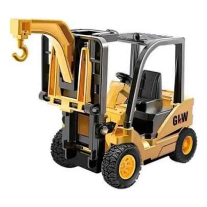 Miniatura Empilhadeira De Metal Carrinho Brinquedo C/fricção
