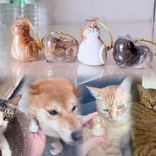 1/3 件可爱透明卡通猫形吊坠，装饰纪念吊坠，用于收集宠物猫/狗毛发 - 彩色 - 查看 9