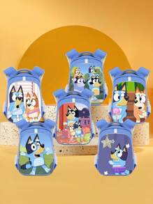 Bluey حقيبة ظهر بلوي، حقيبة مدرسية كرتونية سعة كبيرة، حقيبة مدرسية خفيفة الوزن وعادية