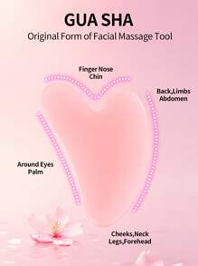 1pc Gua Sha Board, Acrylic Resin Body Massage Tool, Heart-Shaped Spa Wax Scraper Skin Care Tool, Anti-Wrinkle,Beauty,Skin Care Products,Spa,Self Care,Skin Care Tools,Face Care,Esthetician Supplies,Massage,Face Massage Tool,Face Roller