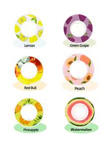 1/2/3/6 PIEZAS Anillos de sabor a fruta multisabor para tazas, anillos de sabor redondos para tazas, anillos saborizantes creativos y divertidos, anillos de sabor a fruta, dispositivo para beber agua - Multicolor - Ver 31