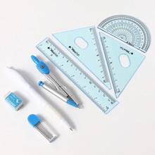 1PC Set Of Compasses - Eight-Piece Math Drawing Compass Kit, A Set Of Geometric Tools, Suitable For Students. It Includes A Compass, Ruler, Protractor, Etc. It Is Suitable For Use In Schools And For Exam Preparation. Comes With A Random Assortment. Back-To-School Season,School Supplies,Back To School - Multicolor - View 3