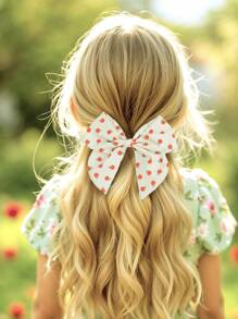 1pc Back To School Hair Bows For Students Pencil Apple Pattern Bow Alligator Clips Cute Pencil Apple Printed Bow Hair Clips For First Day Of School Term Begins Gifts Bow Barrettes Teens Hair Accessories