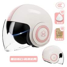 Bicycle Helmets - Certificación 3C - Espejo doble con sonido mágico, rosa y blanco [HD antivaho] - Ver 13