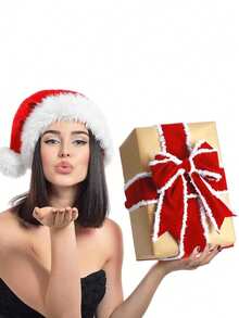 1 Gulungan Pita Beludru Dekoratif Merah Natal, Gaya Klasik Cocok Untuk Pembungkus Kado, Karangan Bunga, Pesta Natal, Kerajinan Tangan, Pita Besar, Buket Hari Valentine, Dekorasi Pesta - MultiWarna - View 3