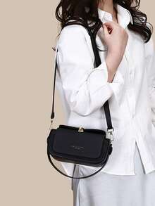 Túi đeo vai thời trang nữ, túi đeo chéo, túi xách mini vuông đa năng, phù hợp cho đi chơi, du lịch, mua sắm. - màu đen - Xem 4