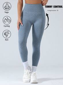 Nahtlose, hochdehnbare Sport-Yoga-Leggings für Damen, Frühling/Sommer