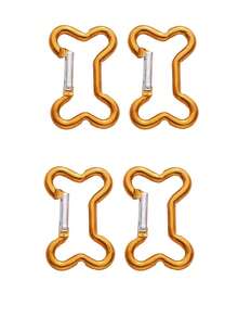 4pcs Aluminum Snap Hook Carabiner Bone Shaped Ring Key Chain Clip Keychain Hiking Camp Outdoor Hooks,Colorful Outdoor Keychain,Bone -Shaped Aluminum Carabiners, Heavy Duty Spring Hook Keychain Clips, Lightweight & Mixed Colors, Ideal For Camping, Fishing, Pet Leashes, And Securing Indoor/Outdoor Gear, Camping Accessories