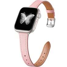 Cinturini in pelle sottili compatibili con Apple Watch da 38mm, 40mm, 41mm, 42mm, 44mm, 45mm, 46mm, 49mm, cinturini in pelle di prima scelta, sottili, per Apple Watch Ultra SE Series 10/9/8/7/6/5/4/3/2/1