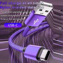 USB A To USB C Cable 3.3/6.6/10FT,60W 3A Fast Charging Long Cable For Android Auto Galaxy S25 S24 S23 S22 S21 S10,Note 10 9 A51 G8 G7,Pixel, One Plus Compatible With IPhone 16, 16 Pro Max, 15, 15 Plus, 15 Pro, 15 Pro Max,Compatible With Redmi, Compatible With OnePlus Type C Charger Nan