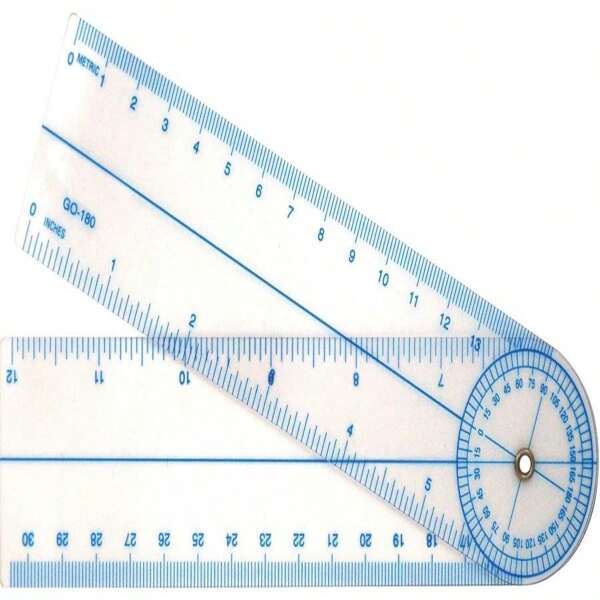 Westcott 7-Inch Goniometer Quick Angle Protractor Measuring Tool (GO-180)