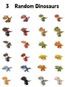 1/3/5件恐龙动物模型（款式随机不重复）恐龙咬手指玩具新奇模型动物恐龙摆件展示挂件饰品1/3/5件恐龙动物模型（带咬手指功能）款式随机，精致小巧，材质耐用，恐龙造型多样 - 彩色 - 查看 14