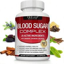 Blood Sugar Complex – Natural Glucose Support With Cinnamon, Bitter Melon & More | 60 Non-GMO Capsules - 3PCS - View 4