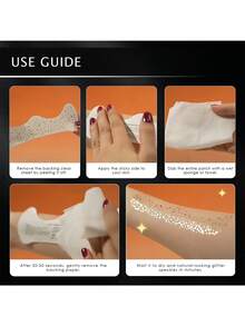 24/12/6/4/2/1片闪光雀斑银色闪光雀斑面部纹身发光仿斑点女士临时假雀斑