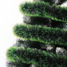 New 4m Long Deep Green & White-Green Color Christmas Snowflake Garland. Artificial Evergreen, Christmas Tree Decor Garland, Christmas, New Year, Holiday Market Ceiling Decor Hanging Streamer, Christmas Tree Ornament,Fake Plants Home Decor Christmas Decorations Room Decor