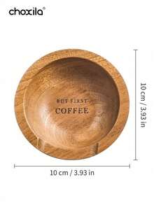 choxila 1个咖啡豆量杯、木制咖啡豆容器、带“Coffee First”字样木制咖啡勺的木制托盘、用于散装茶叶的木制茶匙 - Coffee Bean Tray - 查看 11