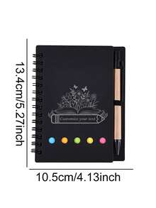 Cuaderno personalizado + Juego de bolígrafo, Juego de cuaderno y bolígrafo, Regalo para nuevo trabajo o maestro, Suministros de oficina, Regalo de papelería, Cuaderno de viaje, Para la familia - Juego de cuaderno y bolígrafo multicolor - Ver 3