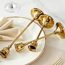 12PCS/6PCS Metal Candle Holders Set, Metal Desktop Candle Holders For Pillar And Cone Candles, Elegant Centerpiece Decor For Home, Wedding, Party, Anniversary (Candles Not Included)