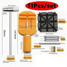 11 Piece Set Of Clock Adjusters, Watch Repair Tools, Watch Disassemblers, Watch Chains, Strap Adjusters, Watch Strap Cutters, Essential For Home Use, Convenient And Easy To Use,The Ideal Choice For Gifts