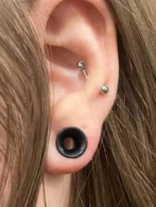 2 szt. elastycznych silikonowych tuneli do uszu, zatyczek do uszu, kolczyków ekspanderów do rozszerzania uszu, biżuterii do ciała 3-20 mm