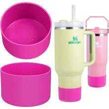 QY2Pack Silicone Boot For  40 30 20 OZ Cup Accessories Thick Bottom Boots For  20OZ 30OZ Tumbler IceFlow 16OZ Bottle Protector Sleeve Cover For  Cups Protective Bumper AntiSlip2216 - Hoa Cẩm Chướng Rắn - Xem 1