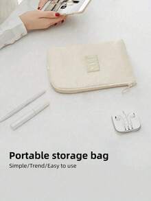 Digital Data Cable Organizer Bag, Portable Travel Electronics Accessories Organizer Pouch For Smartphone, Hard Drive, Power Bank, Earphones, Chargers, Phone Cases, Wireless Earbuds, Bluetooth Headphones, Earphones, Suitable For Business Travel, School, College, Office, School Supplies, Back To School, College Students Charger Case Packing Cubes For Women For Men Charger Bag - Multicolor - View 5