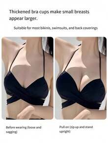 1/2 Pairs Reusable Adhesive Bra Pads - Double-Sided Sticky Bra Inserts For Dresses, Bikinis - Multicolor - View 2