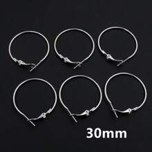 20pcs 15-30mm Earring Clip On Hoops Round Big Circle Hoop Hooks Earrings DIY Jewelry Making Accessories Findings
