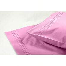 Elegante y cómodo® 1500 hilos, diseño de cadena, calidad egipcia, lujosa, suave como la seda, resistente a las arrugas y al decoloramiento, funda de almohada de 2 piezas - todos los tamaños y colores, rey blanco - Rosa Pálido - Ver 7