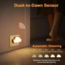 Veilleuse LED pour enfants avec capteur intelligent Crépuscule à l'aube, 2700K 0,5W veilleuses blanches chaudes douces à brancher pour le couloir, la chambre, la chambre des enfants, la cuisine, l'escalier