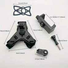 Juego de 5 piezas de soporte para casco - Soporte para teléfono de motocicleta, soporte para cámara de acción, tirador en primera persona - Para conducción al aire libre, transmisión en vivo, grabación de video. Soporte ajustable para teléfonos móviles y cámaras de acción. Soporte de instalación en el casco para motocicletas. Almohadilla antideslizante de silicona, soporte para cámara de acción. - Multicolor - Ver 4