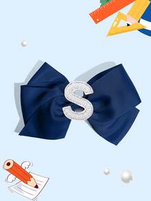 1pc 5-Inch 26 Letters A-Z Pearl Alphabet Personalized Hair Clip, Back To School Hair Accessory For Girls Ponytail, Teenage Girls Hair Decor With Clips, Suitable For Holiday Party, School, Graduation, First Day Of Class - Navy Blue - View 17