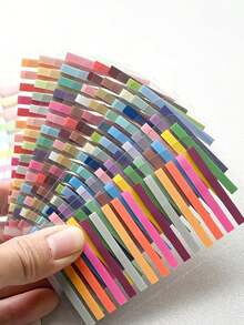 10 款 3000 张 PET 便签标签索引贴纸多种款式彩色马克笔贴纸圣诞礼物礼品学生办公用品贴纸返校 - 彩色 - 查看 12