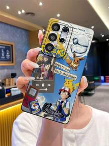 pokemon 1 pieza Funda de teléfono suave minimalista de Pokémon, compatible con OPPO/GalaxyS22/S23/S24Ultra, funda protectora suave y a prueba de impactos con diseño original hecho a mano, regalo para la novia, presente de vacaciones