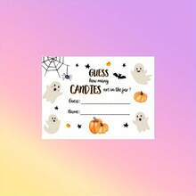 10pcs Guessing Jar Game Cards For Halloween, Candy Counting Party Activity Game Supplies - Multicolor - View 5