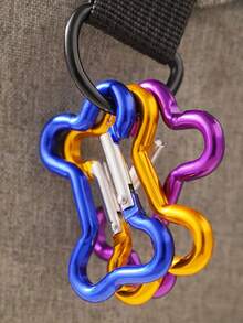 4pcs Aluminum Snap Hook Carabiner Bone Shaped Ring Key Chain Clip Keychain Hiking Camp Outdoor Hooks,Colorful Outdoor Keychain,Bone -Shaped Aluminum Carabiners, Heavy Duty Spring Hook Keychain Clips, Lightweight & Mixed Colors, Ideal For Camping, Fishing, Pet Leashes, And Securing Indoor/Outdoor Gear, Camping Accessories