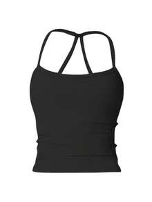 Women's Quick-Dry Cami Tank Top - Casual Summer Sleeveless Shirt Gym Clothings Women - Black - View 1
