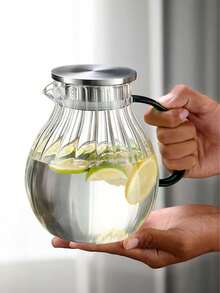 1pc New Pumpkin Shape Cold Water Pitcher, Glass High Heat Resistant Large Capacity Infuser Teapot, High-Quality Iced Tea Jug For Home Use