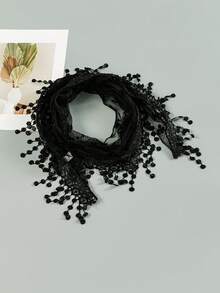 1 chiếc khăn voan trang trí hoa tối giản, khăn tam giác viền ren, khăn voan cô dâu ren thêu thanh lịch, phụ kiện đội đầu cho đám cưới, phù hợp cho sử dụng hàng ngày và mùa cưới. - nhiều màu - Xem 9