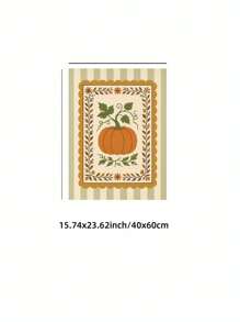 1 pezzo cartellone d'arte popolare zucca senza cornice, con strisce verdi, decorazione da parete per l'autunno, stampa su tela in stile autunnale per camera da letto, soggiorno, festa, regalo perfetto per il ritorno a scuola e decorazione funky per la stanza (stampe da parete, cartellone) Decorazioni di Ognissanti, decorazioni natalizie, decorazioni del Ringraziamento, decorazioni per matrimoni, decorazioni per la casa, decorazioni autunnali, decorazioni per compleanni, forniture per feste, decorazioni per interni, decorazioni per festival