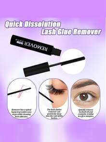 MEM DIY睫毛嫁接套装，770D卷翘单根睫毛嫁接套装，包含镜子、睫毛收纳盒、睫毛胶水和卸妆液、镊子、睫毛刷，适合初学者、旅行、日常佩戴、婚礼、约会、派对、节日等场合，也是圣诞节/万圣节/送礼佳品。 - 黑色 - 查看 7