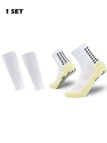 2 pary męskich skarpet piłkarskich z antypoślizgową podeszwą, antypoślizgowe skarpety sportowe z amortyzacją do piłki nożnej/koszykówki, jesienne