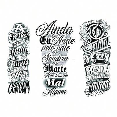 3 Tatuagens Temporárias Tema Frases 3