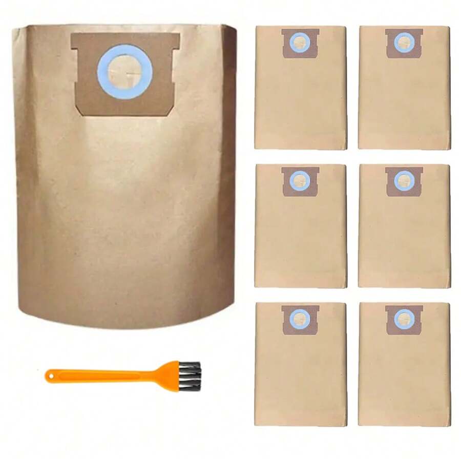 Vacuum Bags For 6-10 Gallon Commercial Wet/Dry Vacuum Cleaners DXVA19-4101, Dust Collection Bags With Filters, Compatible With Vacmaster VHBM, BM08 Accessory Kits, Replacement Filter Bags - View 1