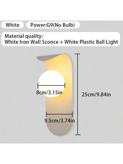 1pc Moderne Minimalist Wand Lamp, G9 Lamp Holder, Hard Wired Connection, Bedroom Bedside, Living Room TV Background Wall, Corridor Stairway Lighting view 5
