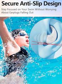 Anti-Noise Silicone Mute Earplugs Waterproof Swimming Earplugs Suitable For Office Lunch Break Sleeping And Outdoor Diving Surfing Soft And Comfortable Swimming Earplugs Protect Ears Campus Dormitory Sound Insulation Study Family Sleep At Night Noise Reduction Mute Anti-Snoring Sound Prevention