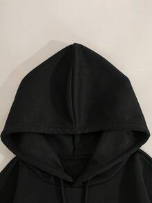 Sudadera con capucha gráfica de araña negra para mujeres con estampado de telaraña roja - Sudadera cómoda con bolsillo canguro, ropa casual de otoño e invierno de manga larga, lavable a máquina, sudadera con capucha de araña, tela duradera - Negro - Ver 3